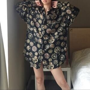 Vintage Silk Society 100% Silk Globe Blouse.-BA7